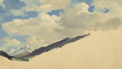 Étude de nuages avec sommets de montagnes, 1830 - Jacob Gensler